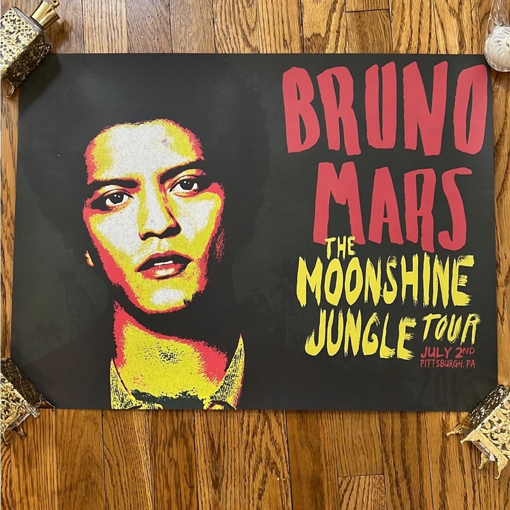 Bruno Mars Moonshine Jungle Tour VIP Poster, Pittsburgh
